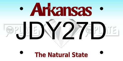 JDY27D Arkansas License Plate