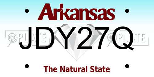 JDY27Q Arkansas License Plate