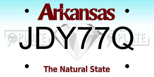 JDY77Q Arkansas License Plate