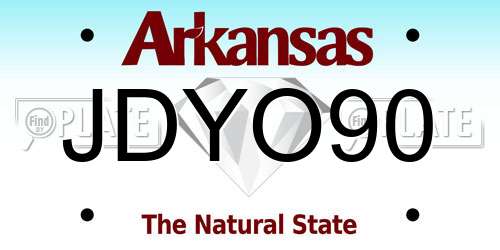 JDYO90 Arkansas License Plate