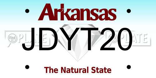 JDYT20 Arkansas License Plate