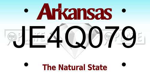 JE4Q079 Arkansas License Plate