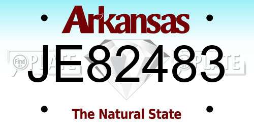 JE82483 Arkansas License Plate