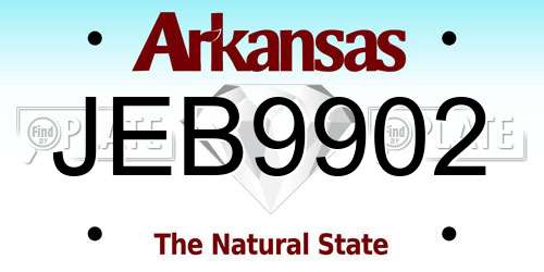 JEB9902 Arkansas License Plate