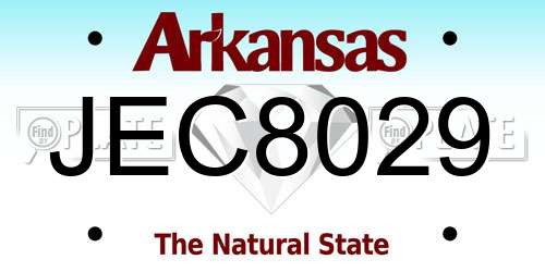 JEC8029 Arkansas License Plate