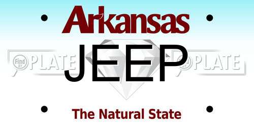 JEEP Arkansas License Plate