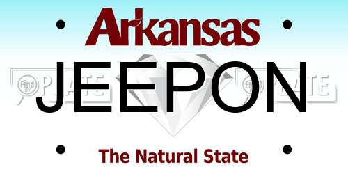 JEEPON Arkansas License Plate