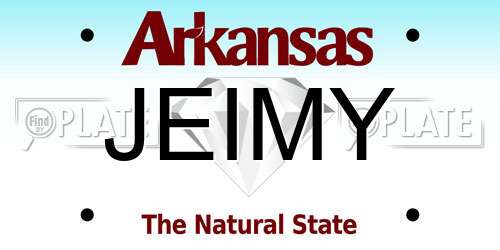 JEIMY Arkansas License Plate