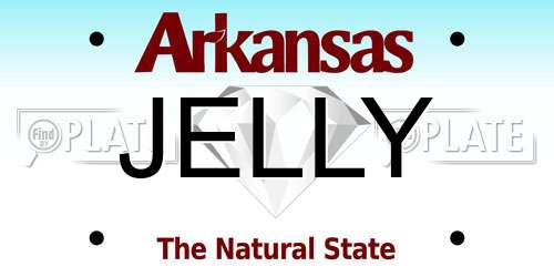 JELLY Arkansas License Plate