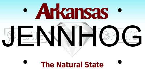 JENNHOG Arkansas License Plate