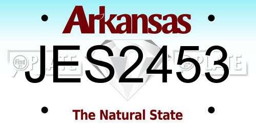 JES2453 Arkansas License Plate