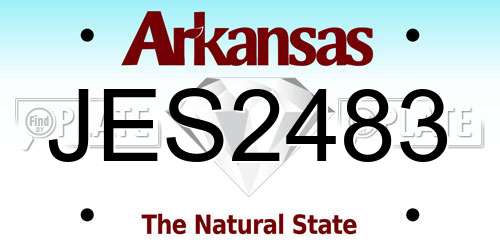 JES2483 Arkansas License Plate