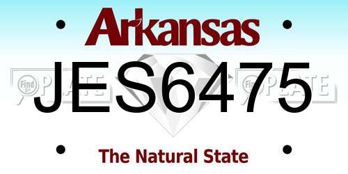 JES6475 Arkansas License Plate