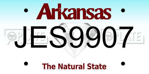JES9907 Arkansas License Plate