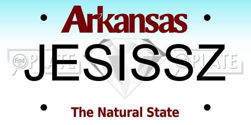 JESISSZ Arkansas License Plate