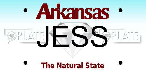 JESS Arkansas License Plate