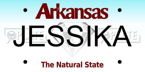 JESSIKA Arkansas License Plate