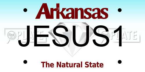 JESUS1 Arkansas License Plate