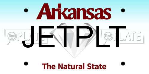 JETPLT Arkansas License Plate