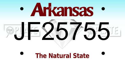 JF25755 Arkansas License Plate