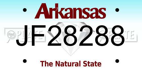 JF28288 Arkansas License Plate
