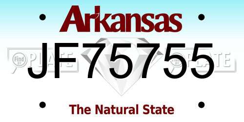 JF75755 Arkansas License Plate