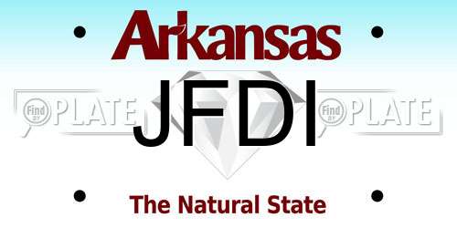 JFDI Arkansas License Plate