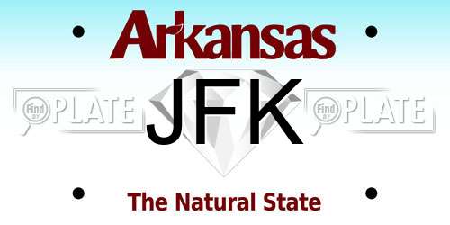 JFK Arkansas License Plate