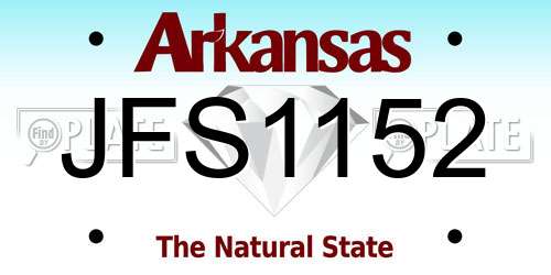 JFS1152 Arkansas License Plate