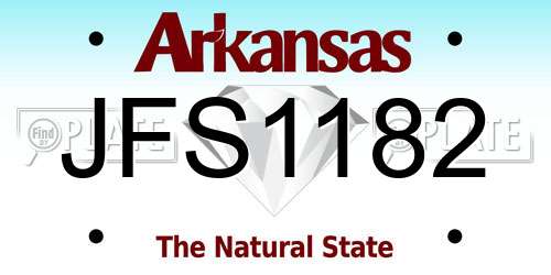JFS1182 Arkansas License Plate