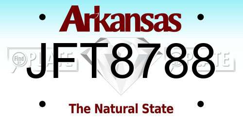 JFT8788 Arkansas License Plate