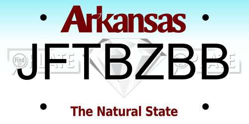 JFTBZBB Arkansas License Plate