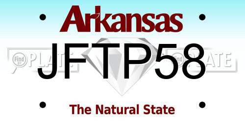 JFTP58 Arkansas License Plate