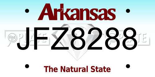 JFZ8288 Arkansas License Plate