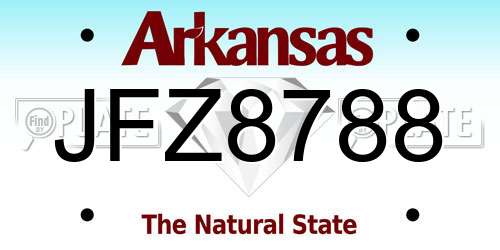 JFZ8788 Arkansas License Plate