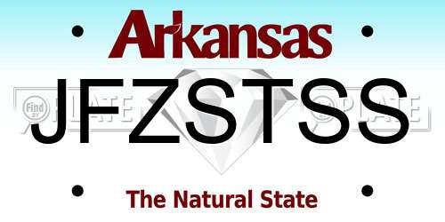 JFZSTSS Arkansas License Plate
