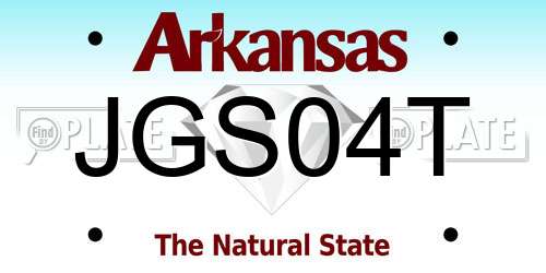 JGS04T Arkansas License Plate