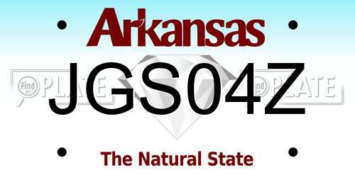JGS04Z Arkansas License Plate