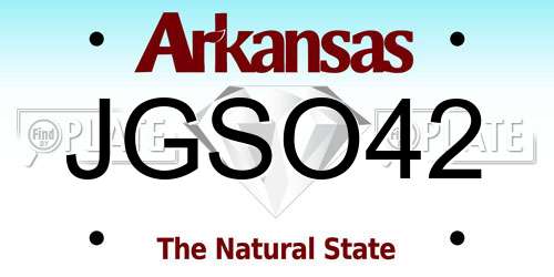 JGSO42 Arkansas License Plate