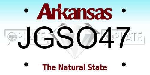 JGSO47 Arkansas License Plate