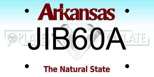 JIB60A Arkansas License Plate