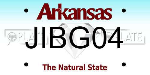 JIBG04 Arkansas License Plate