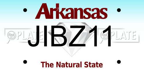 JIBZ11 Arkansas License Plate