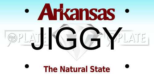 JIGGY Arkansas License Plate