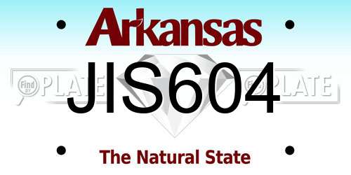 JIS604 Arkansas License Plate