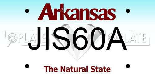 JIS60A Arkansas License Plate