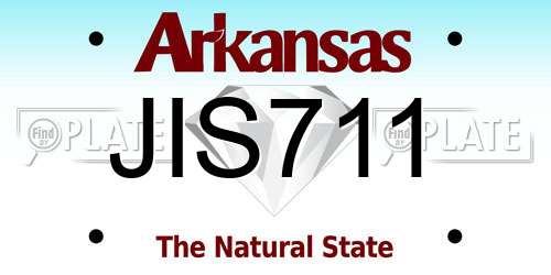 JIS711 Arkansas License Plate