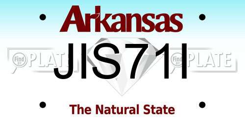JIS71I Arkansas License Plate