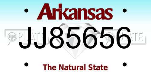 JJ85656 Arkansas License Plate