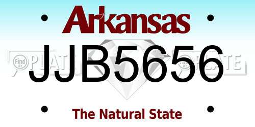 JJB5656 Arkansas License Plate